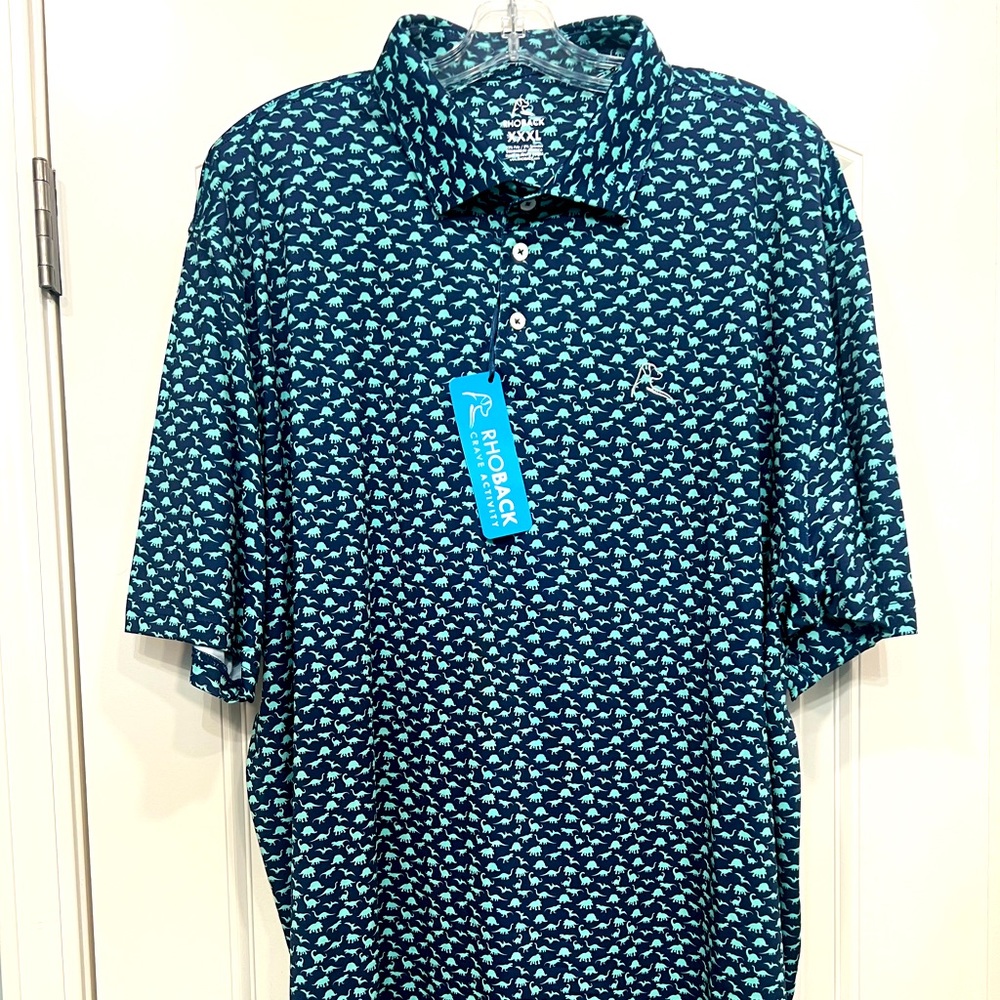 Rhoback Men’s NWT Dinosaur Polo- “The Dino”